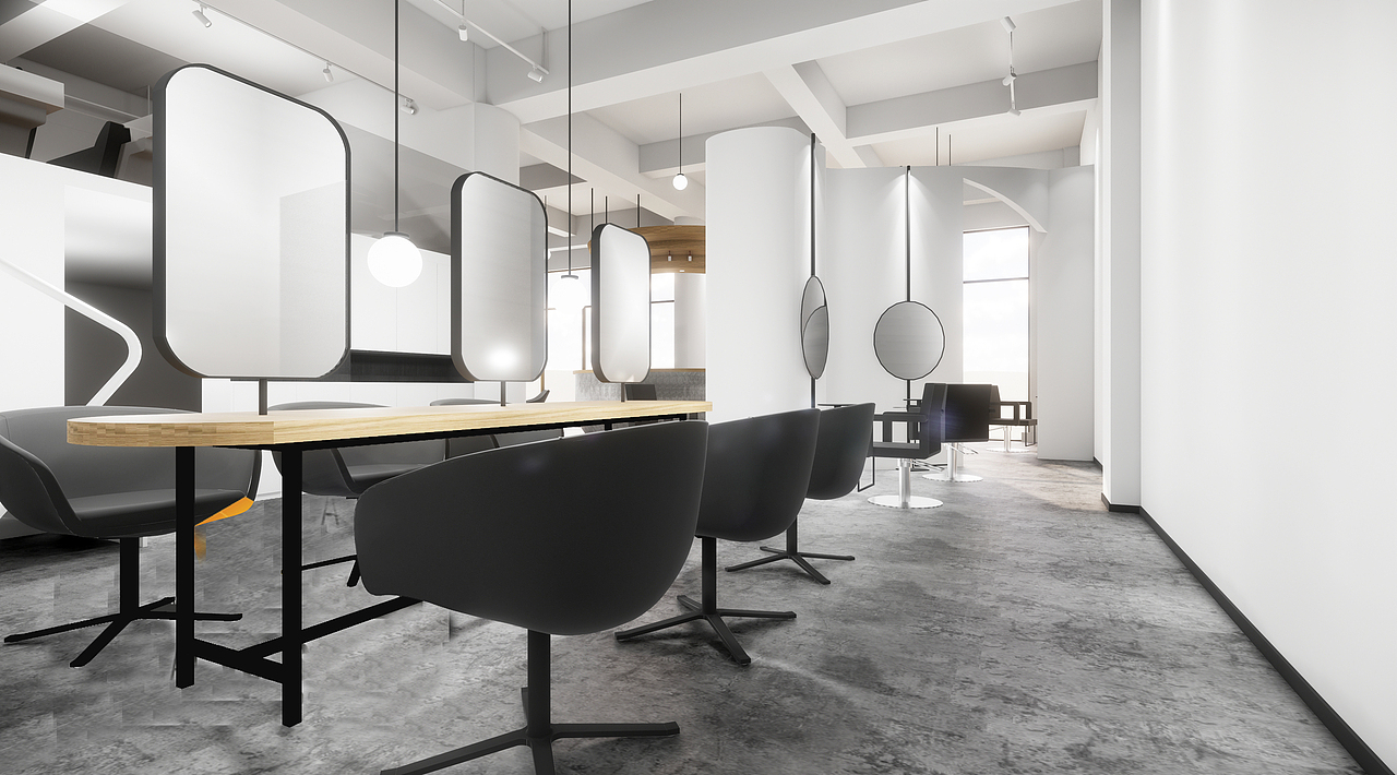 02室内空间 · 网红打卡理发店项目（图ZMTg1MjA5NTg0） - 家装设计 - 站酷设计师可能事设计原创素材 - 站酷ZCOOL