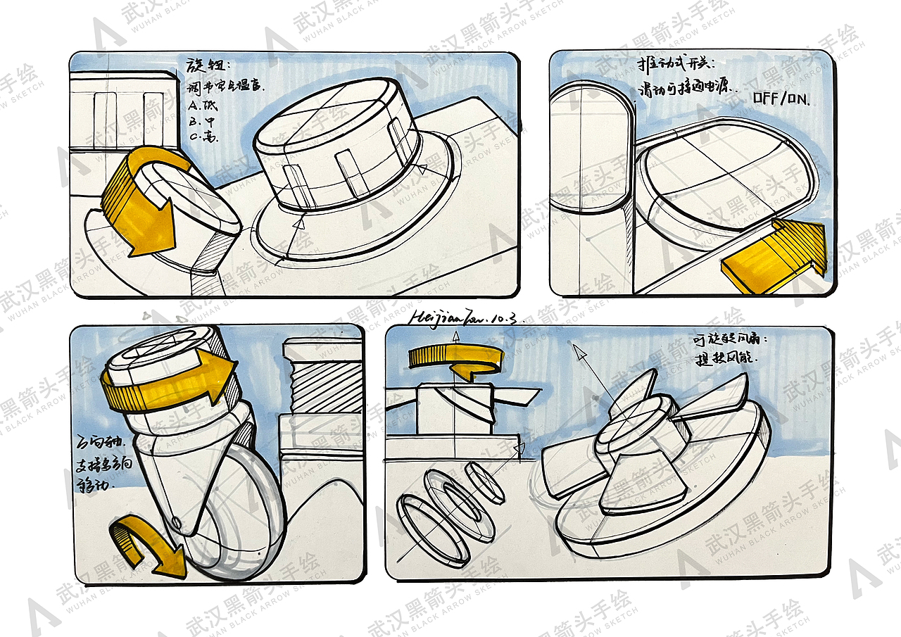 工业设计考研手绘示范作品