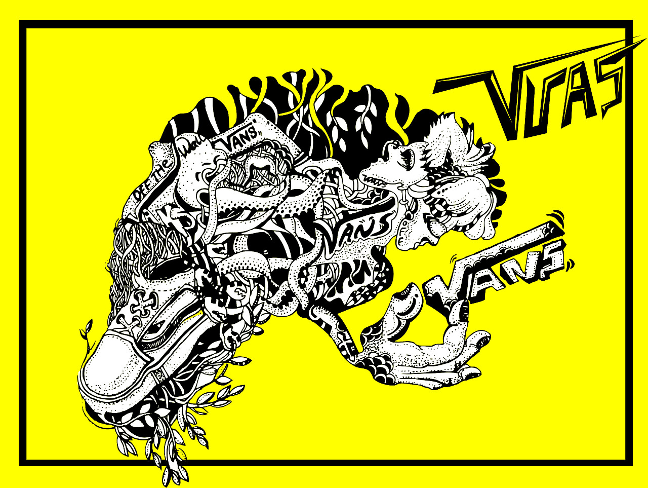 原创作品vans插画手绘