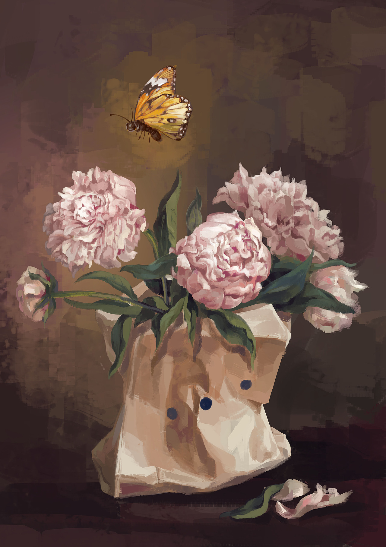芍药和洋甘菊（图ZMjgxMzQ2MzQw） - 创作习作 - 站酷设计师summer趴趴熊原创素材 - 站酷ZCOOL