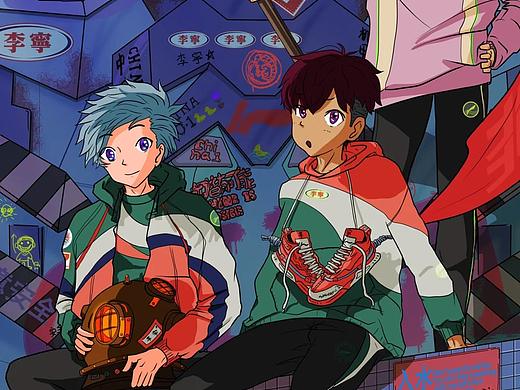 李寧童裝pop（個(gè)人主頁(yè)-ZNzA5NDE1MDQ=） - 商業(yè)插畫 - 站酷設(shè)計(jì)師找到賬號(hào)的氣茄子原創(chuàng)素材 - 站酷ZCOOL