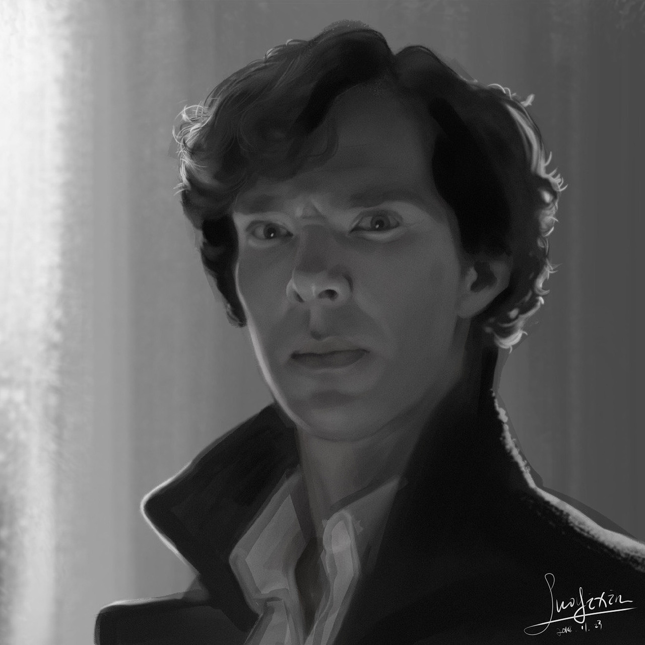 本尼迪克特·康伯巴奇（Benedict Cumberbatch）（图ZMjMwMzI5NTQ0） - 创作习作 - 站酷设计师__DoubleDan__原创素材 - 站酷ZCOOL