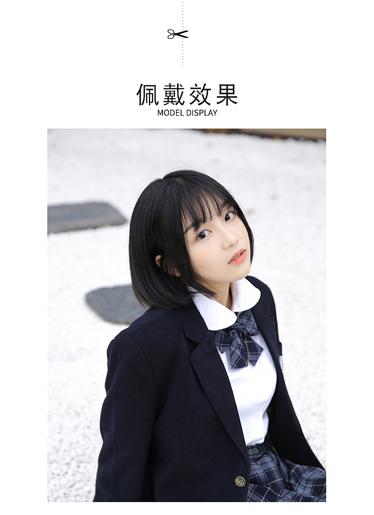 空气刘海波波头假发详情页+主图