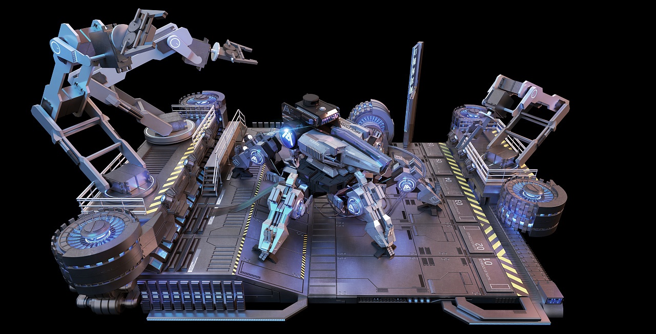 科幻机甲概念设计方案mechstorm试做机