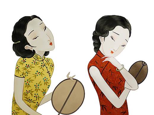 民国仕女小画