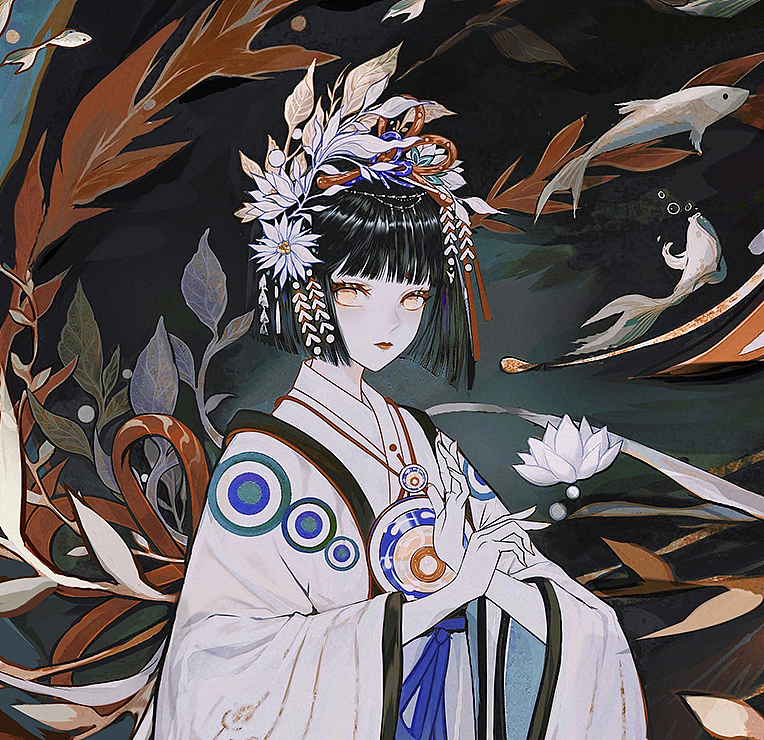 —————《韵》（图ZMjYzMjUxNTQw） - 商业插画 - 站酷设计师山鬼于谣原创素材 - 站酷ZCOOL
