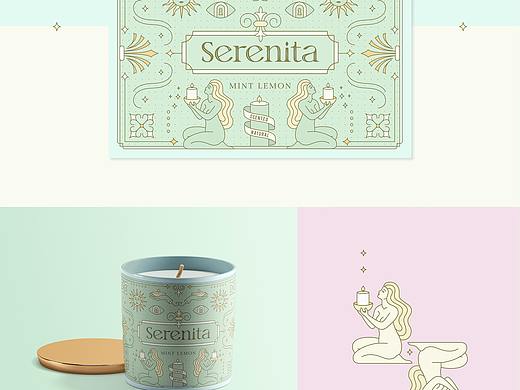 蜡烛产品设计和VI设计|Serenita|法国设计