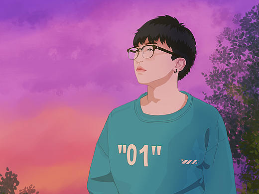 帮朋友画的微信头像