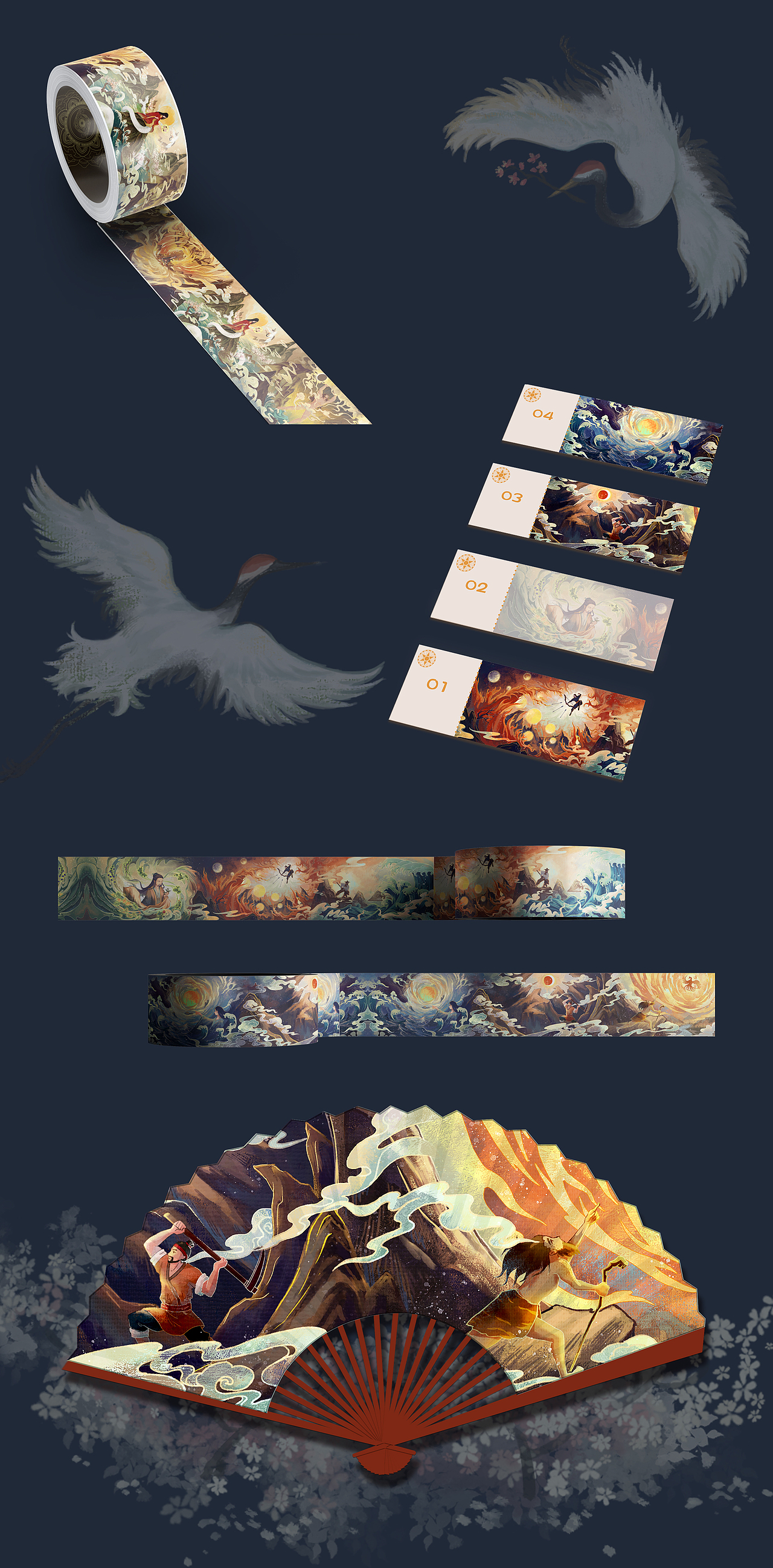 《中国神话故事（图ZMzE5MDI3NTIw） - 艺术插画 - 站酷设计师咸鱼有馅原创素材 - 站酷ZCOOL