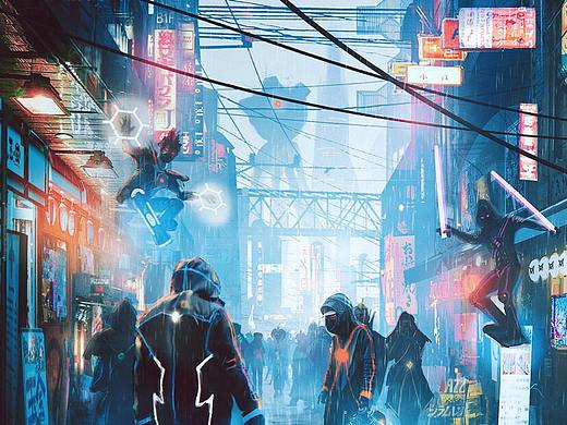 赛博朋克 概念场景