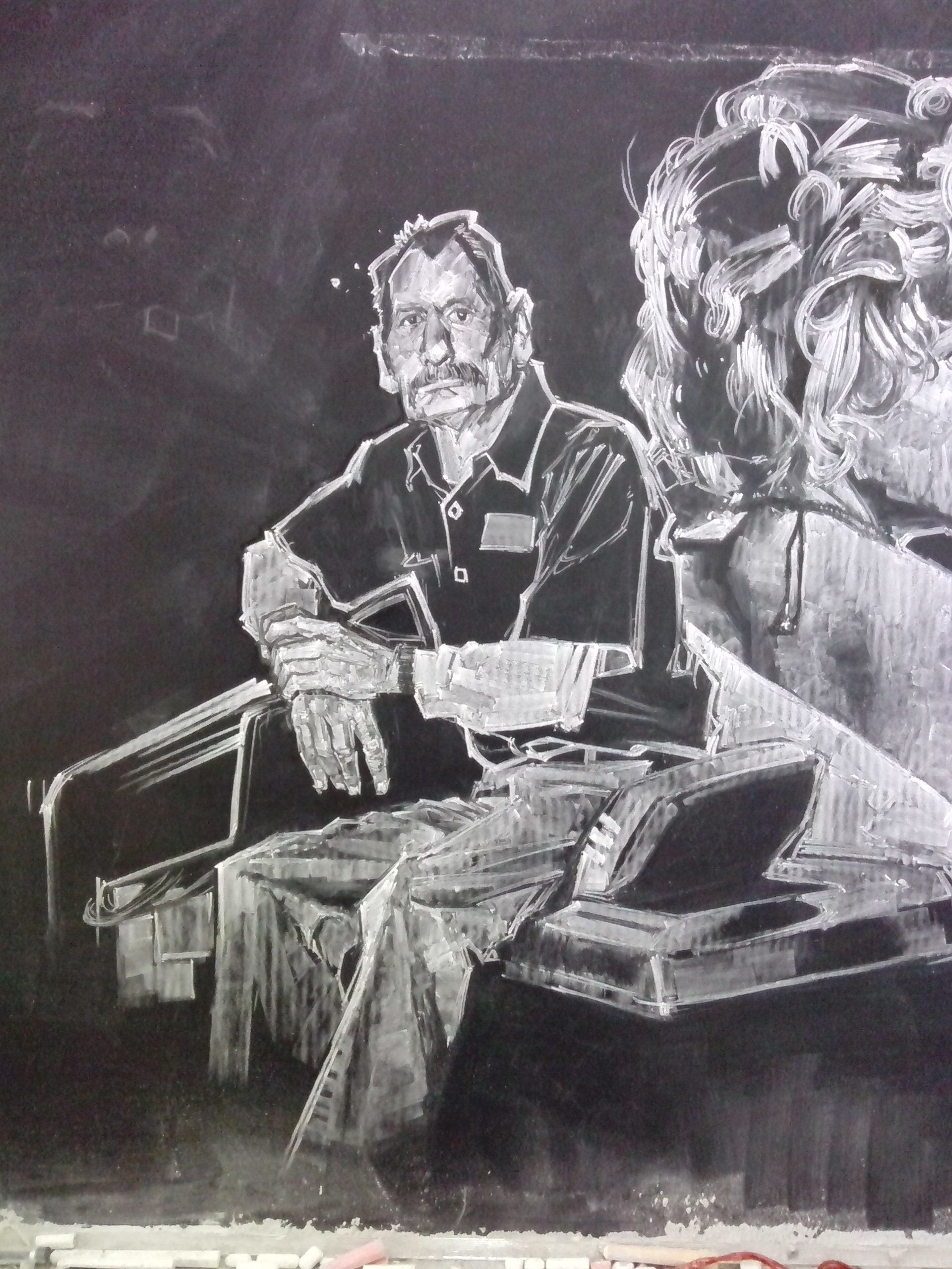 黑板粉笔画稿2016