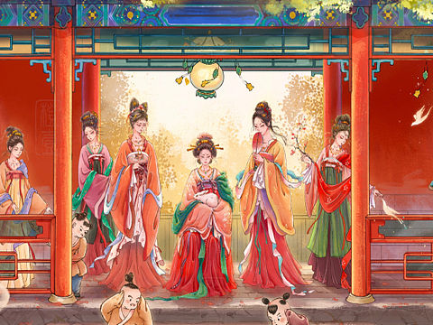2023 福兔迎春 新春兔年古风插画设计