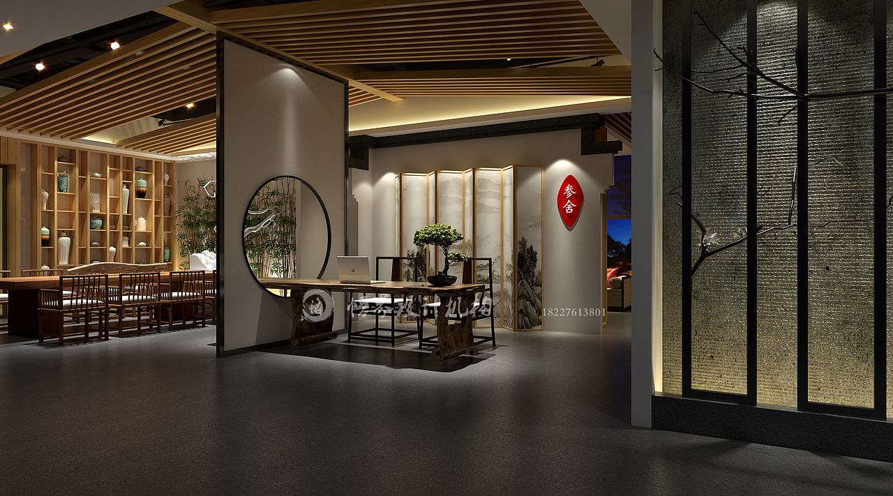 禅茶空间设计,禅意空间设计,茶楼设计,国学空间设计