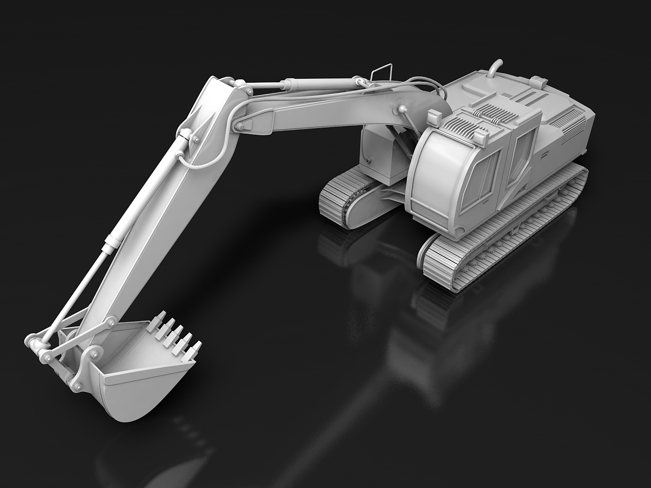 c4d|挖掘机(建模练习)