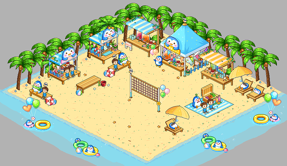 企鹅沙滩（图ZMjYxNzE2MjY0） - 独立游戏 - 站酷设计师岛尾六花原创素材 - 站酷ZCOOL