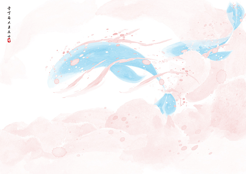 AI插画练习——鲸鱼