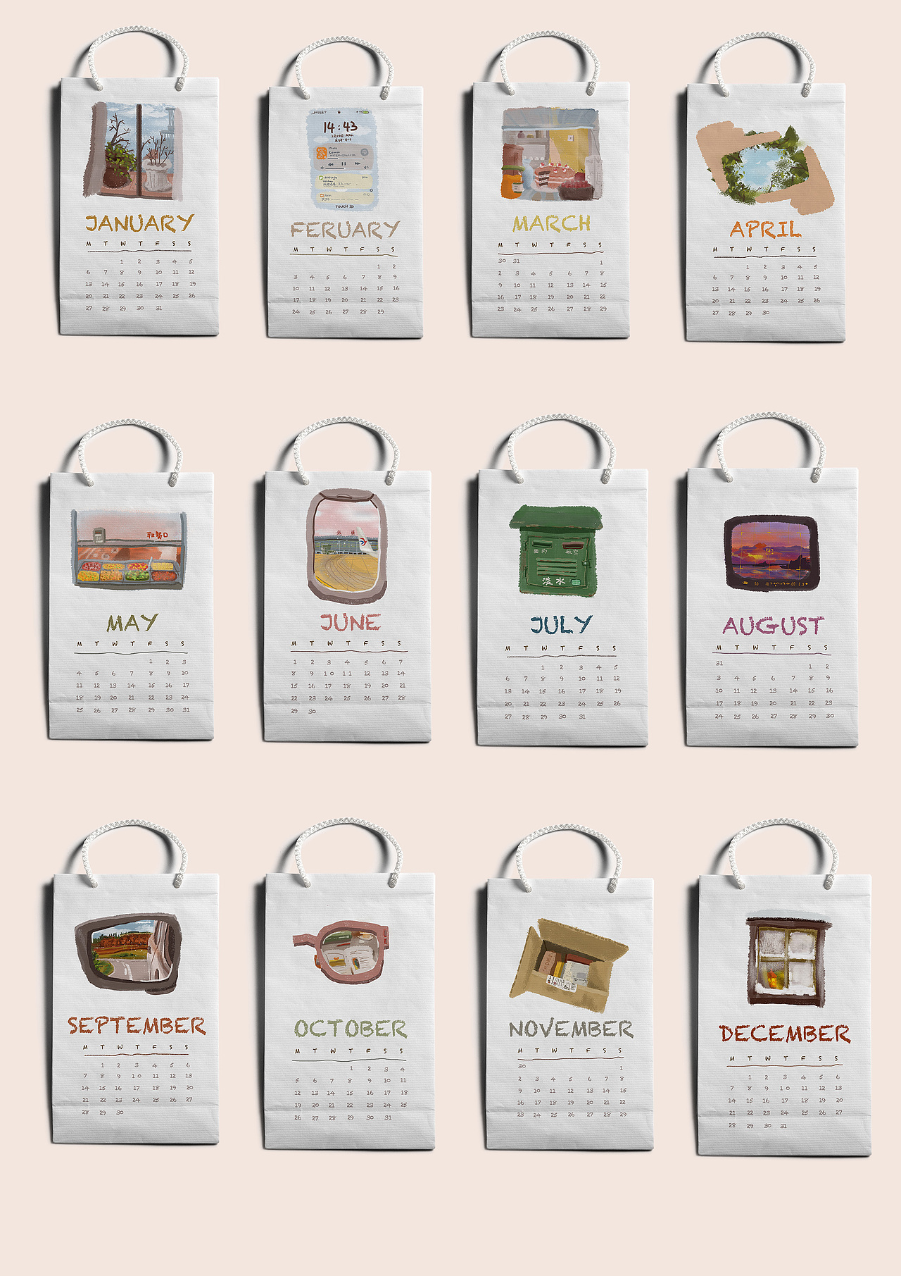 窗·口 月历（图ZMjAxNDM2MDk2） - 创作习作 - 站酷设计师E1noch原创素材 - 站酷ZCOOL