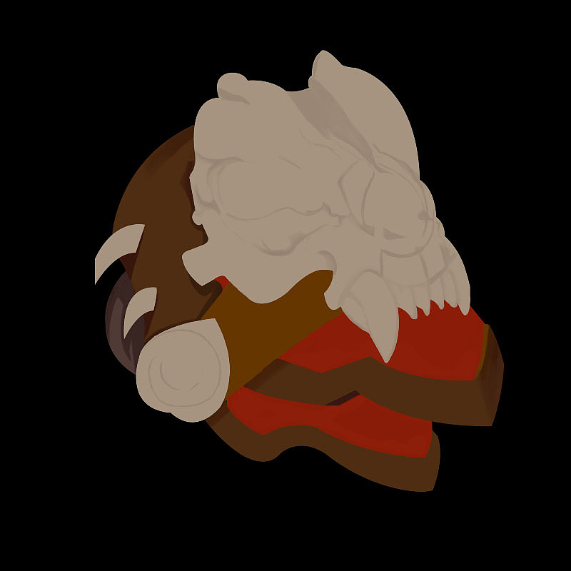 然后用一层一层的图层从下往上上色。