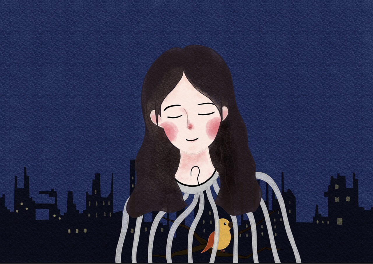 情绪插画 笼|插画|创作习作|一颗甜枣 - 原创作品 - 站酷 (zcool)