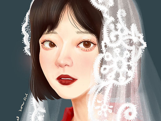 《梦纱》（个人主页-ZNjIwMDA3ODg=） - 艺术插画 - 站酷设计师喋喋诶1原创素材 - 站酷ZCOOL