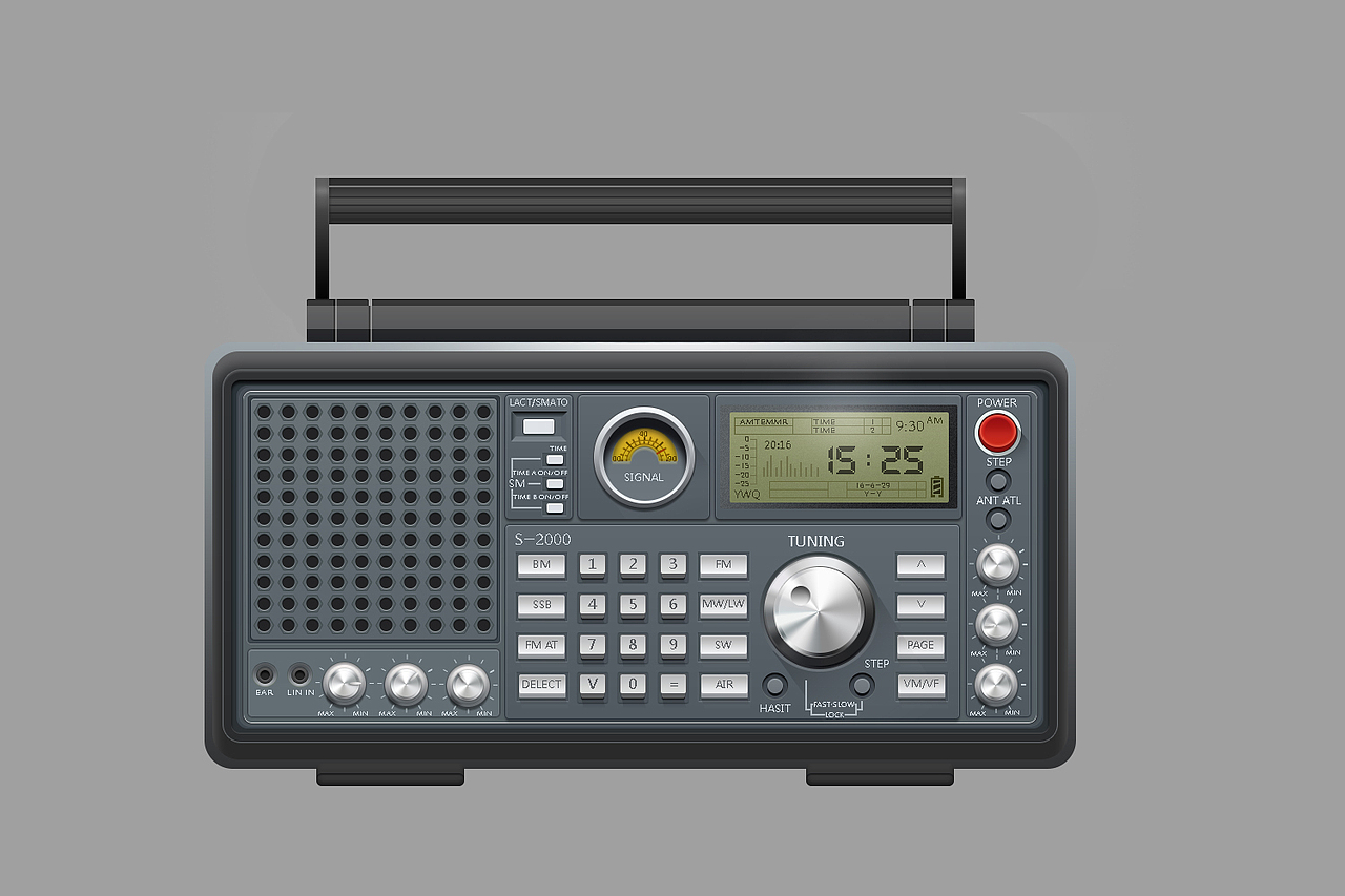 设计小白PS-收音机（临摹）（图ZNTI4ODk2NzI=） - 图标 - 站酷设计师S_Young原创素材 - 站酷ZCOOL