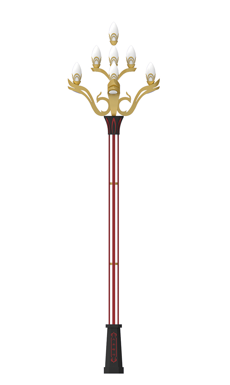 扬州世博光电厂家12米凤凰造型元素景观路灯孔雀景观灯