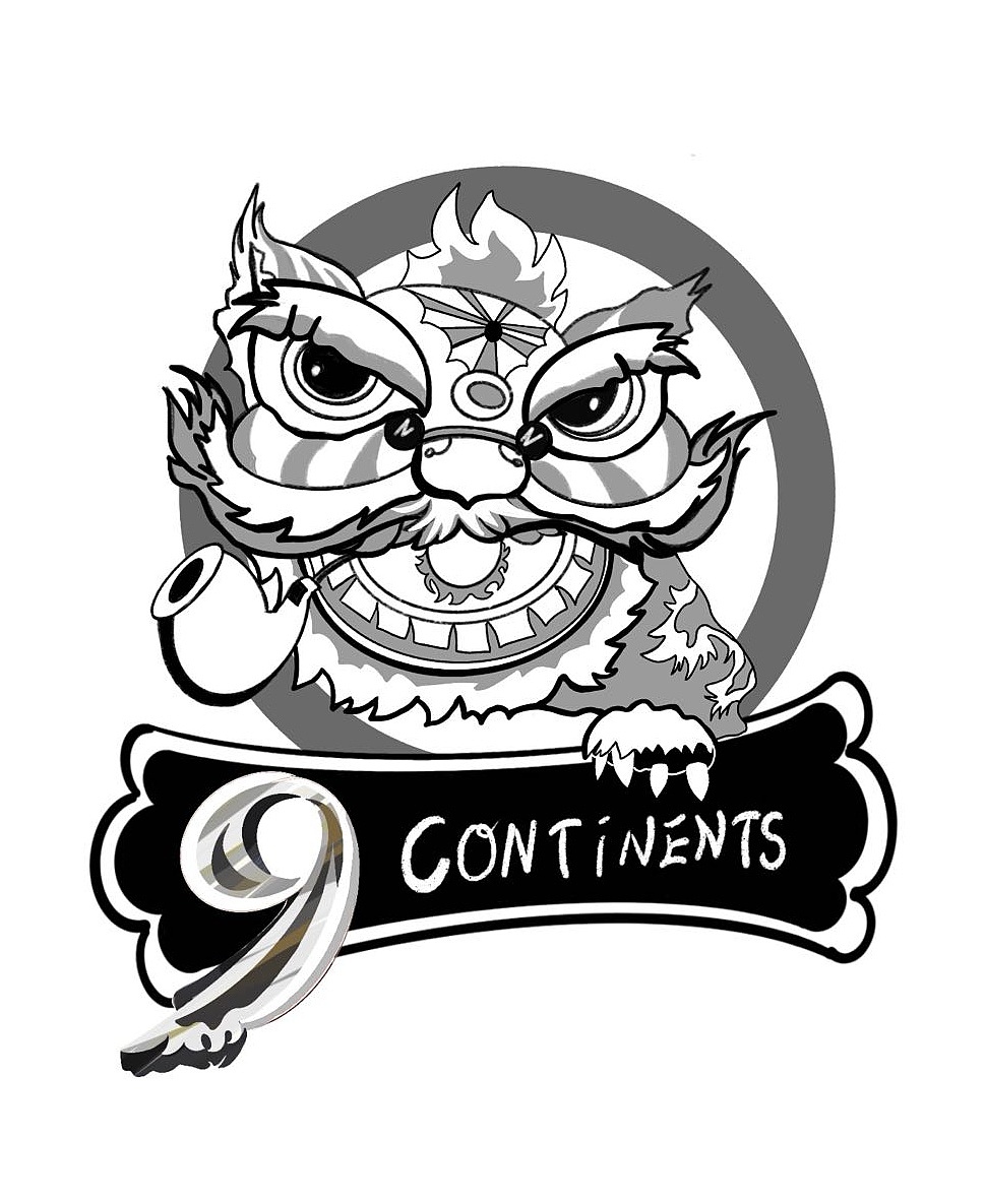 手绘醒狮图案logo