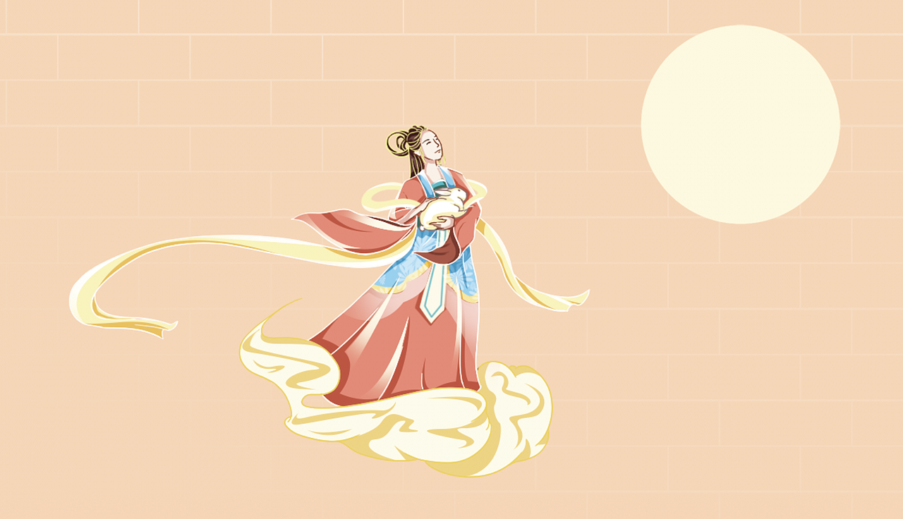 中秋礼品盒插画