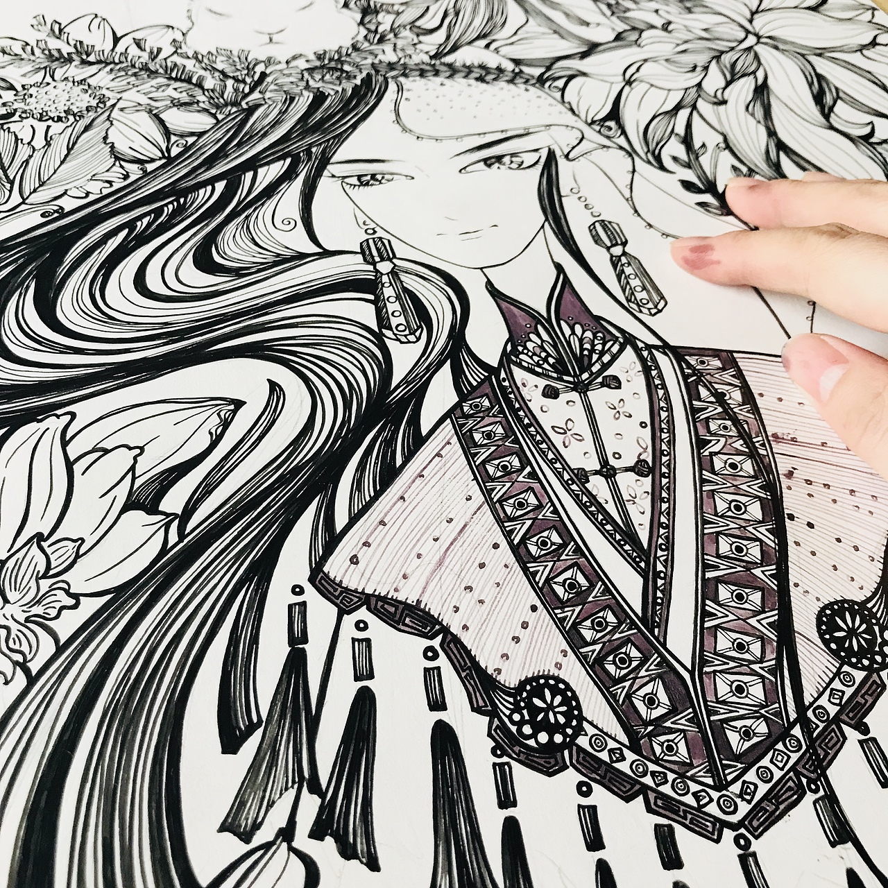 天竺牡丹（图ZMTI3MzEwODA4） - 商业插画 - 站酷设计师玥与跃原创素材 - 站酷ZCOOL