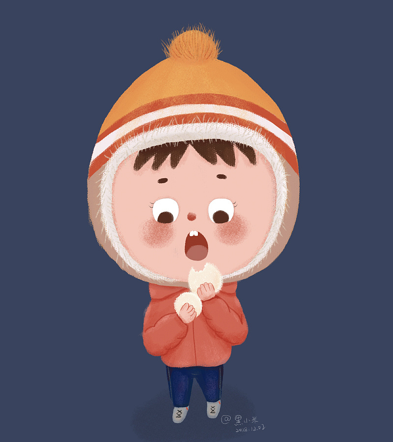 吃零食的小男孩|插画|儿童插画|黑小米 - 原创作品 - 站酷 (zcool)