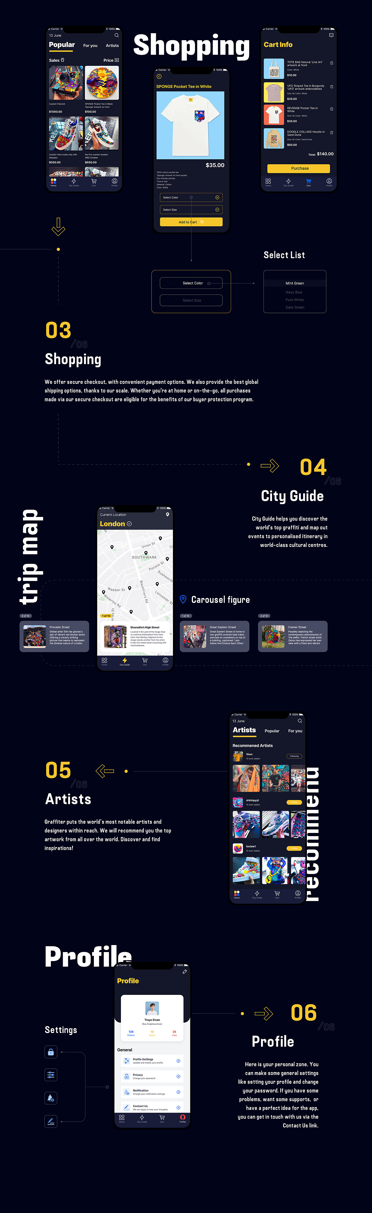 || App Design || Graffiter（图ZMjY3ODc2NTA0） - APP界面 - 站酷设计师视觉派Pie原创素材 - 站酷ZCOOL