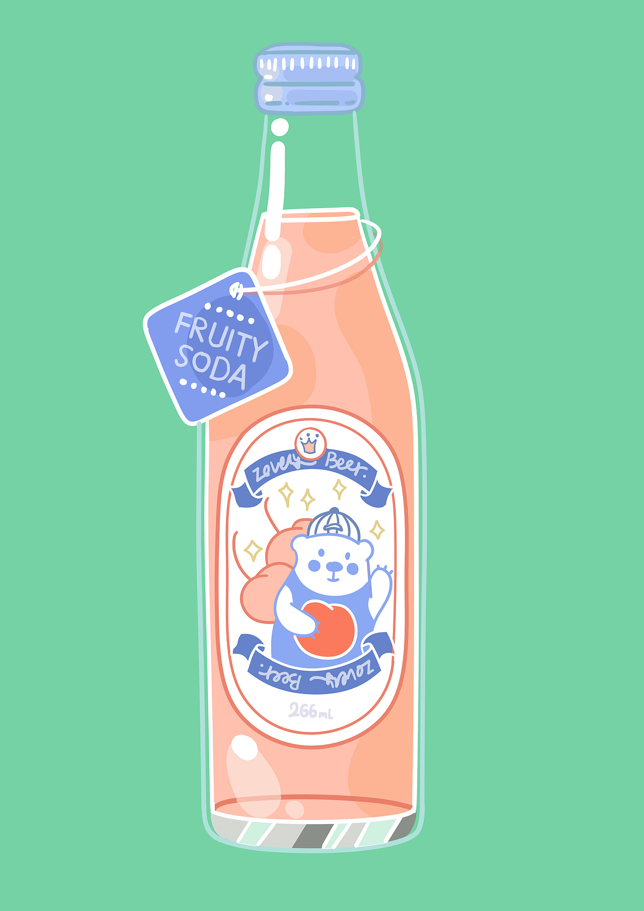 小熊汽水（图ZMjIwODU3NjAw） - 商业插画 - 站酷设计师Anada过原创素材 - 站酷ZCOOL