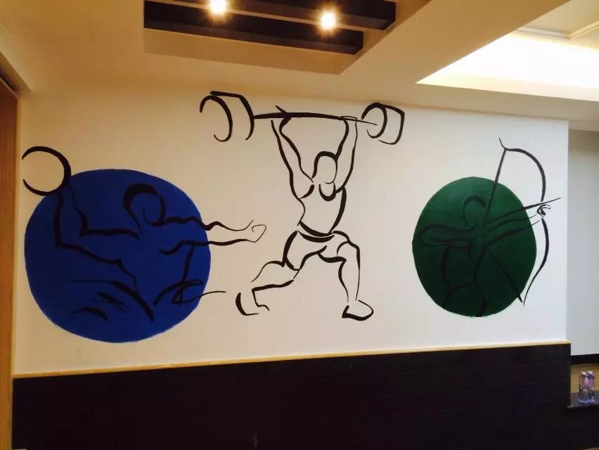 健身房手绘效果图图片