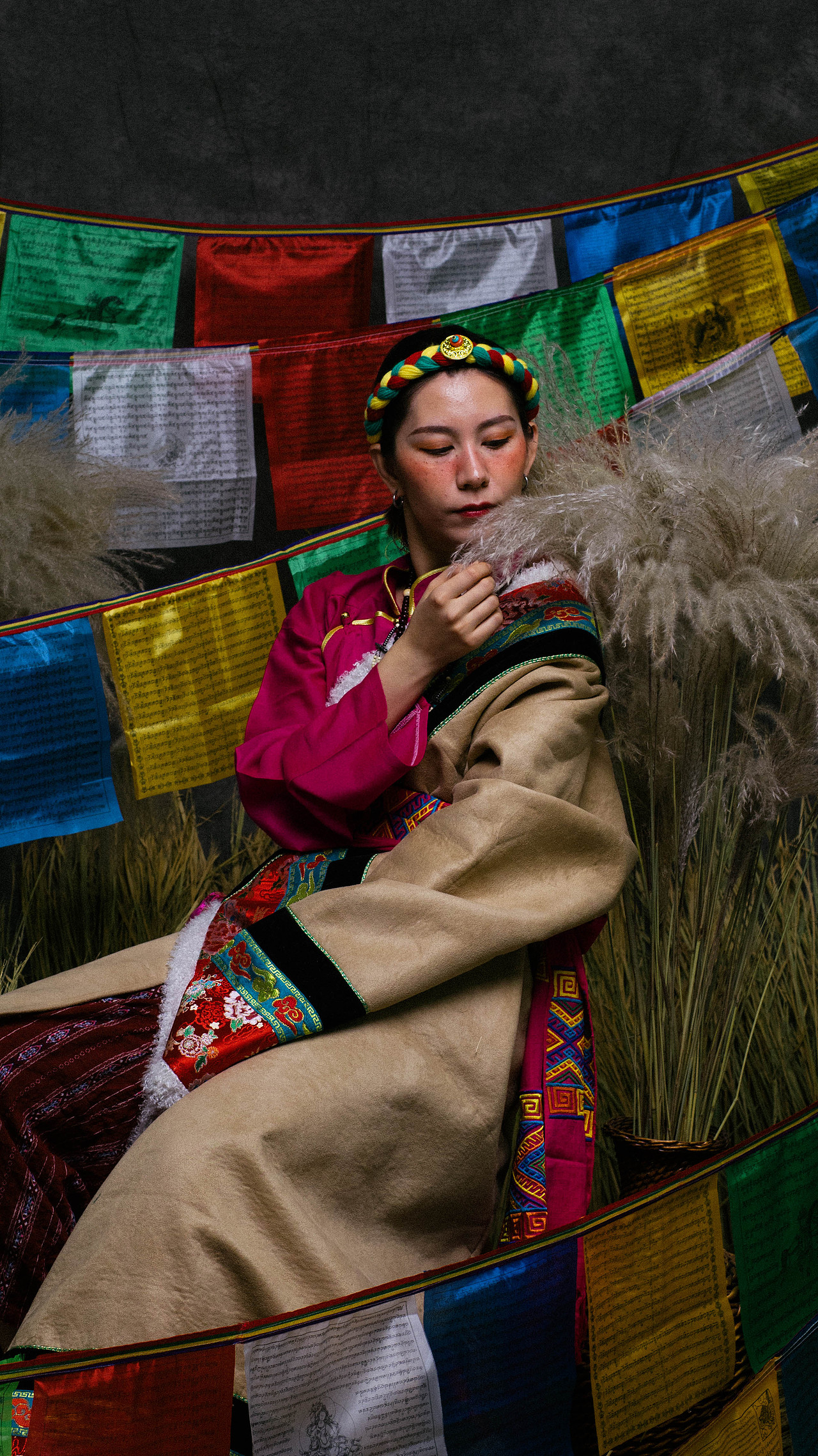 西藏风情人物创作