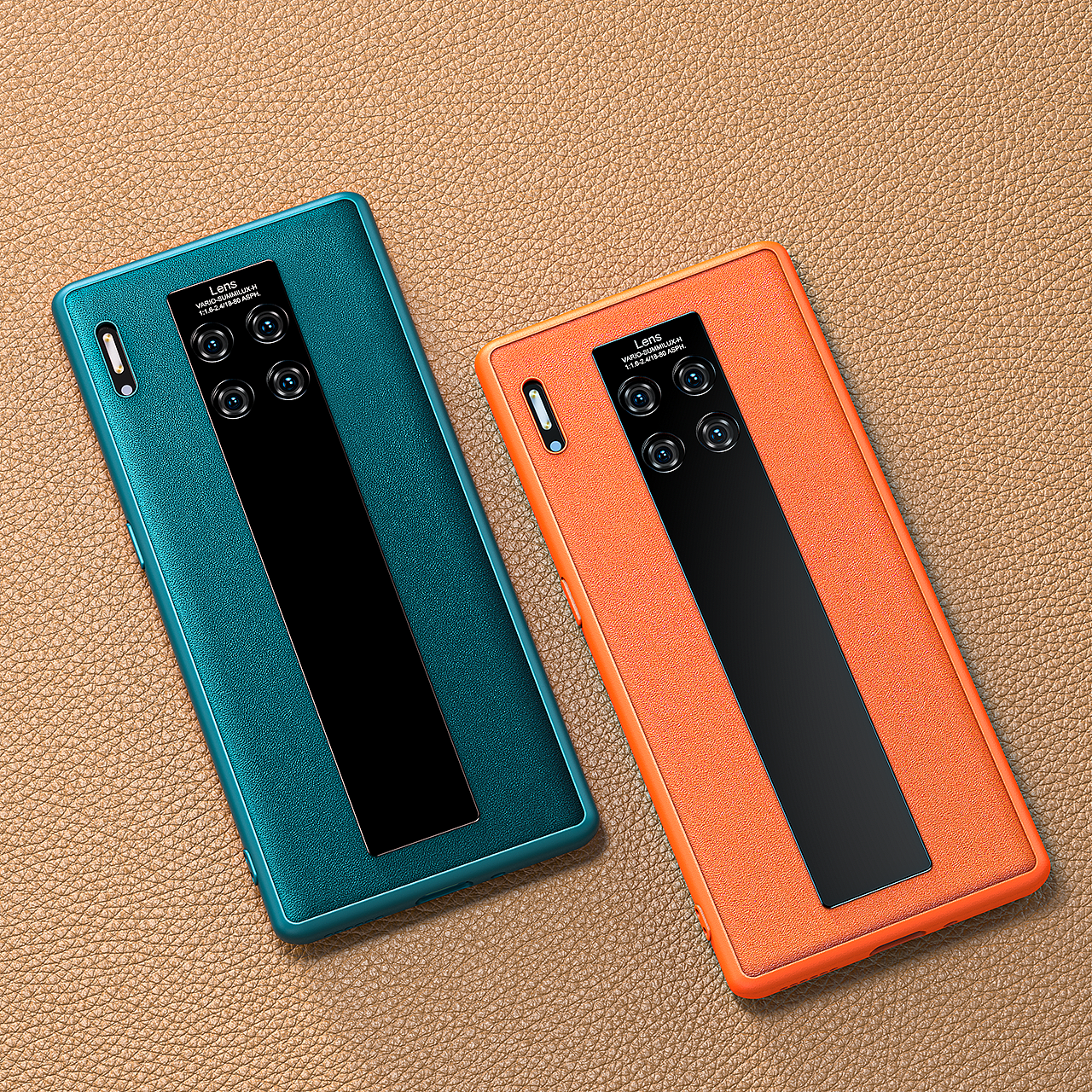 华为mate30pro保时捷款素皮壳详情主图sku图渲染