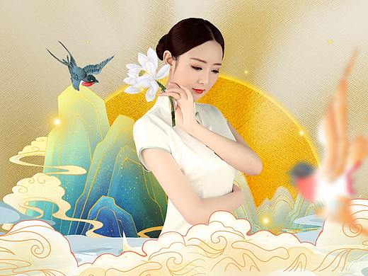 人物国风海报banner 直播海报