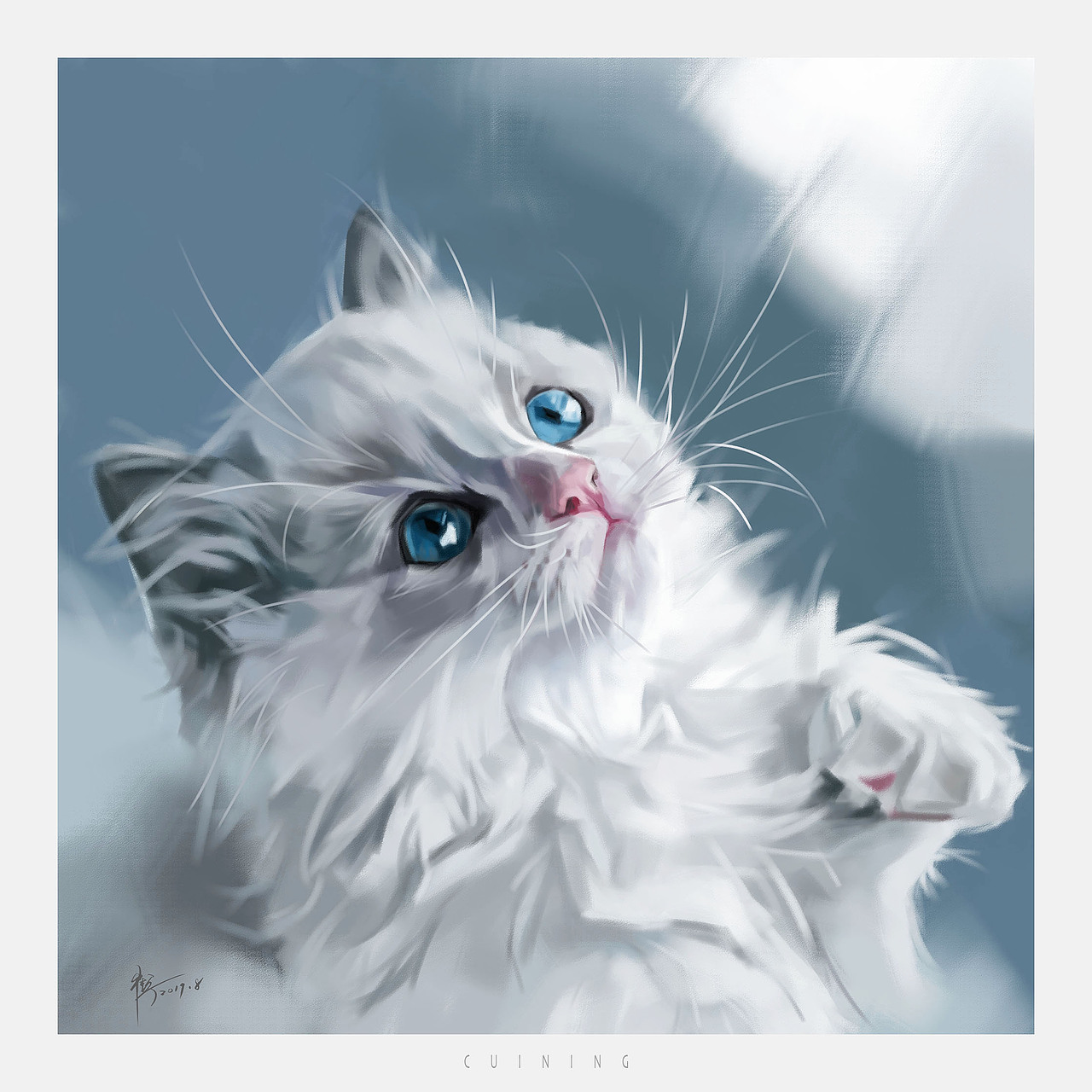 银渐层猫|插画|创作习作|cuin62_原创作品-站酷(zcool)
