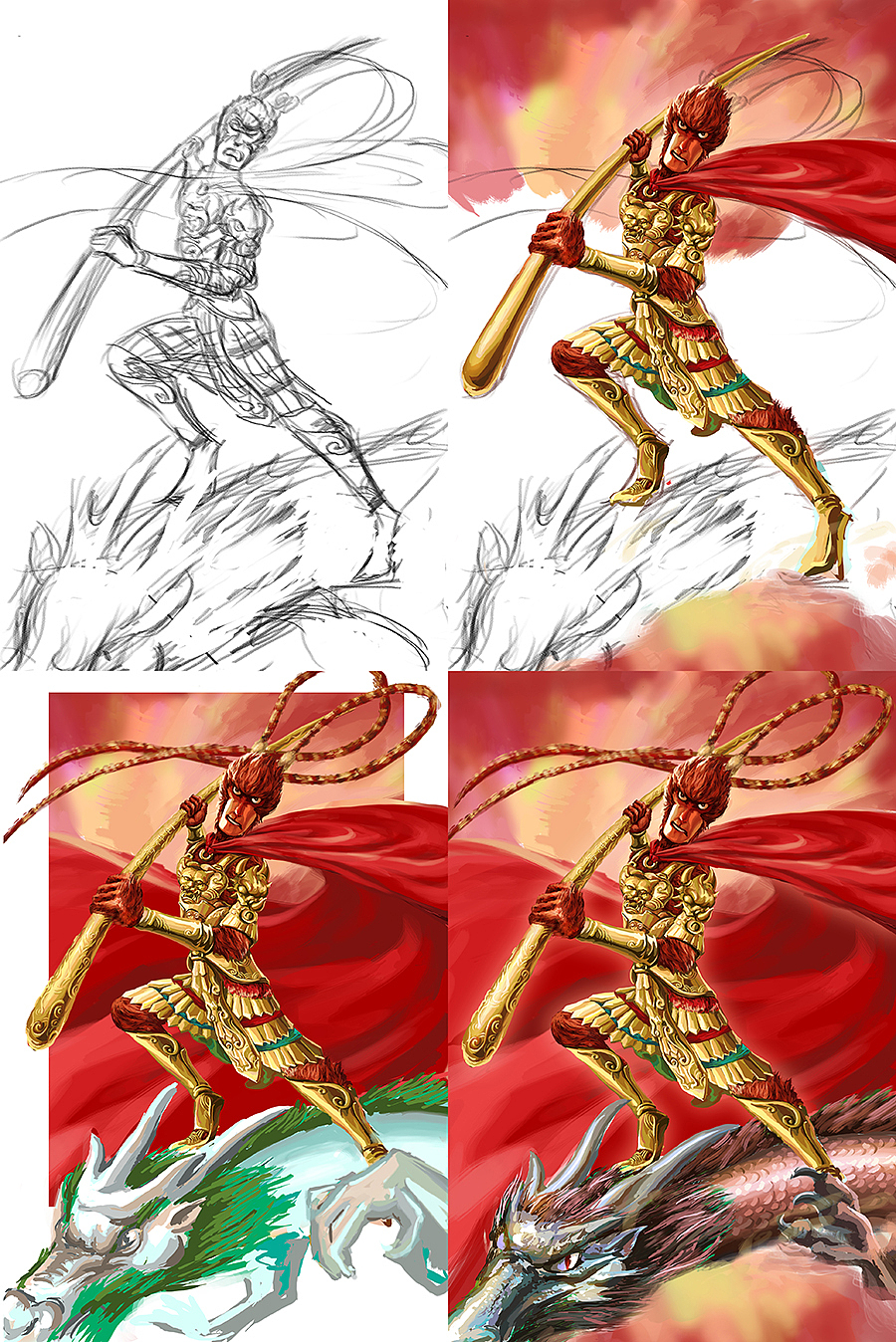 大圣归来（图ZNDAzNzkxNDA=） - 游戏原画 - 站酷设计师文艺青年Ricky原创素材 - 站酷ZCOOL