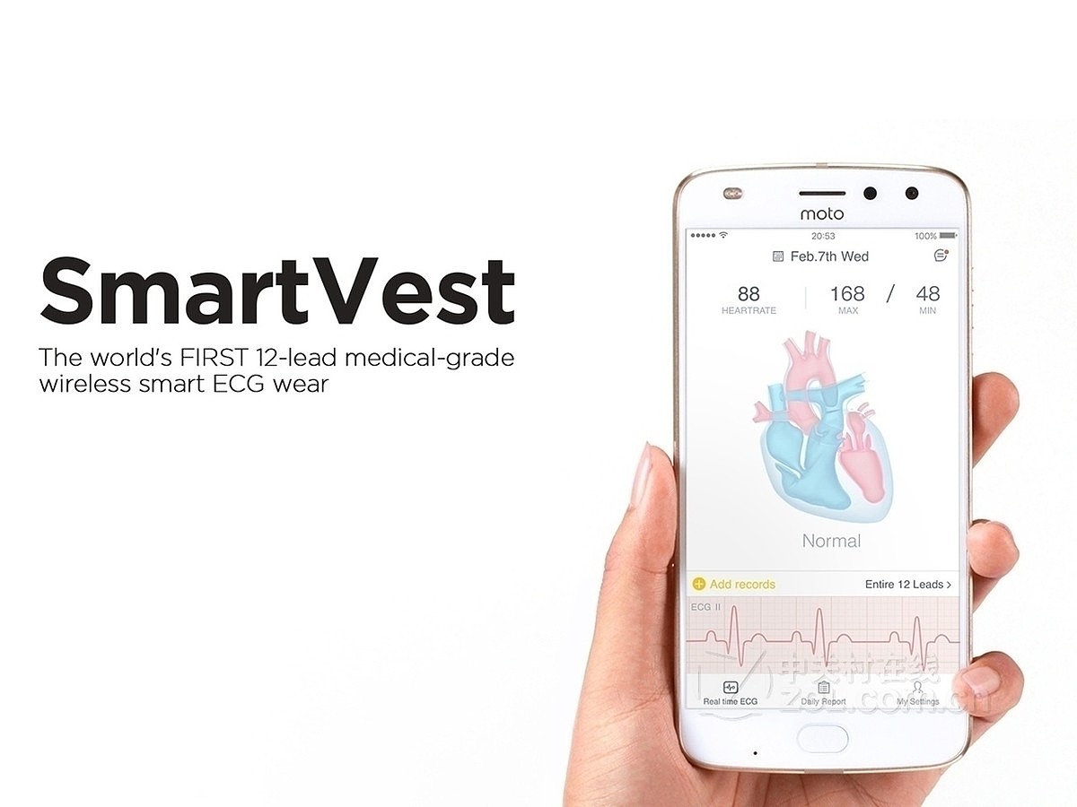 全球首款12導(dǎo)聯(lián)醫(yī)療無(wú)線智能心電衣（圖ZMTIwNzczODg0） - 電子產(chǎn)品 - 站酷設(shè)計(jì)師SUNFANDESIGN原創(chuàng)素材 - 站酷ZCOOL
