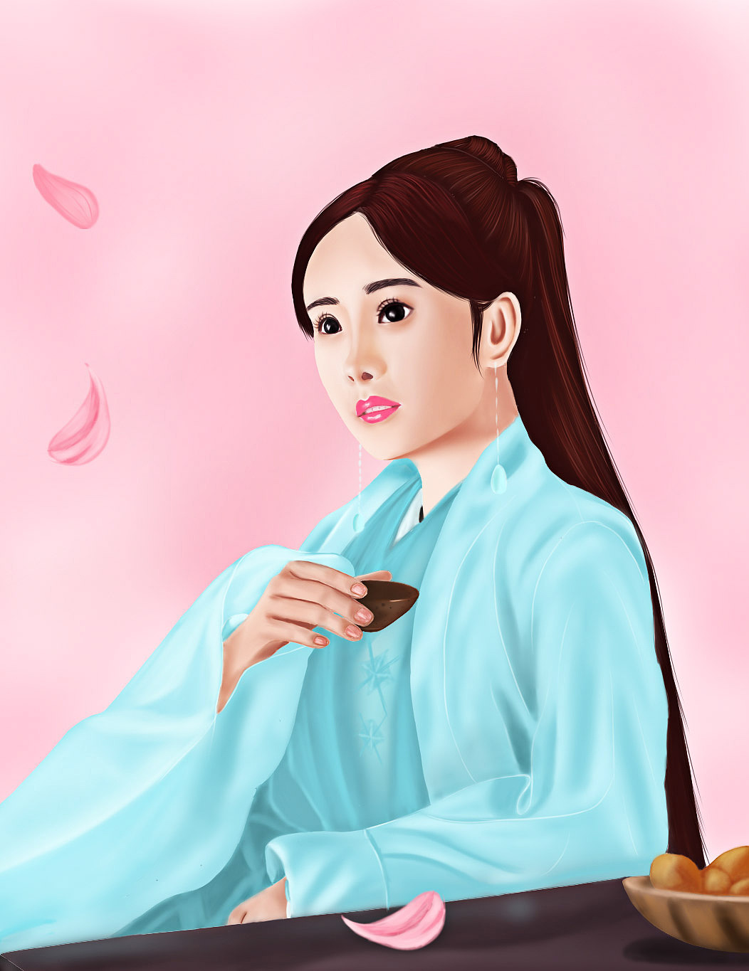 手绘白浅上神(杨幂)