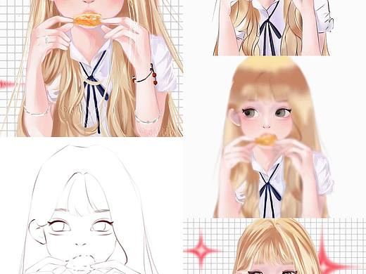 啃一口鸡翅