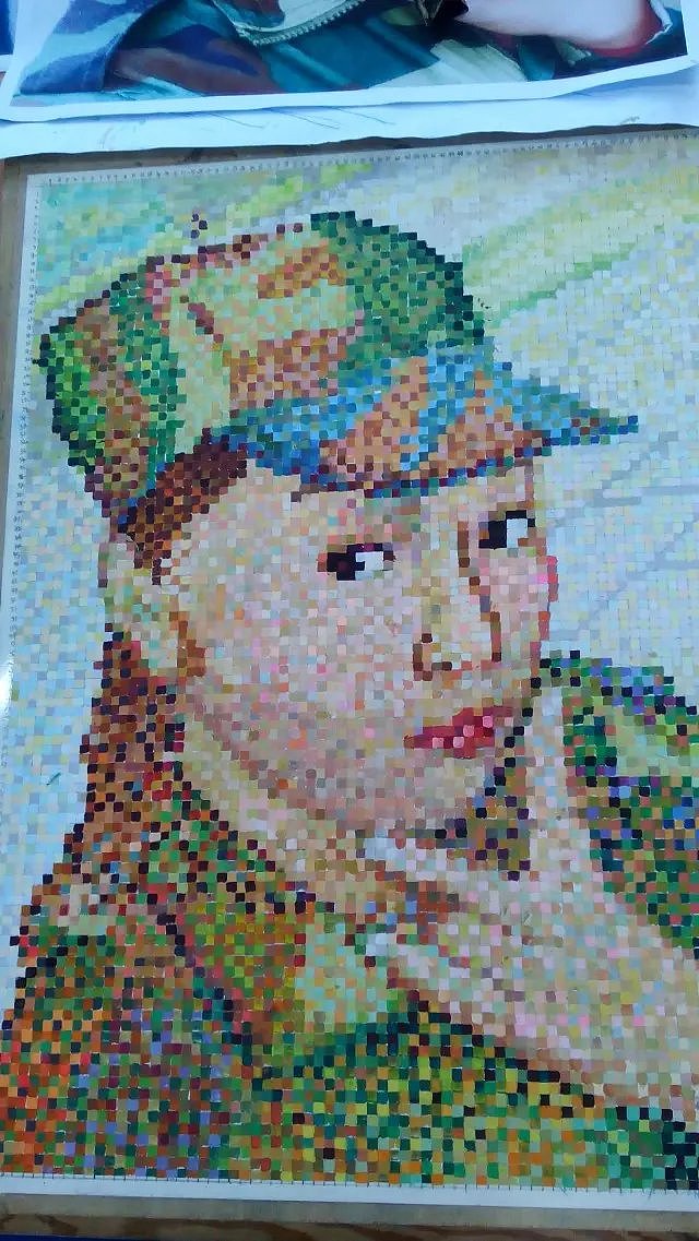 马赛克水粉设计