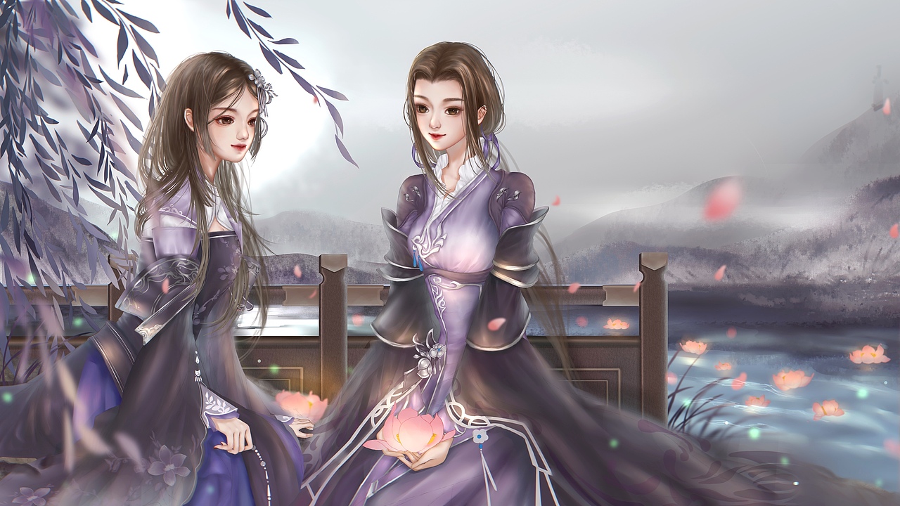 闪耀暖暖同人，剑网三同人（图ZMjMyMzk1ODY4） - 艺术插画 - 站酷设计师穗香原创素材 - 站酷ZCOOL