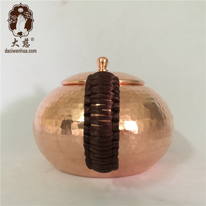 纯手工锻打抑菌铜紫铜壶650mL