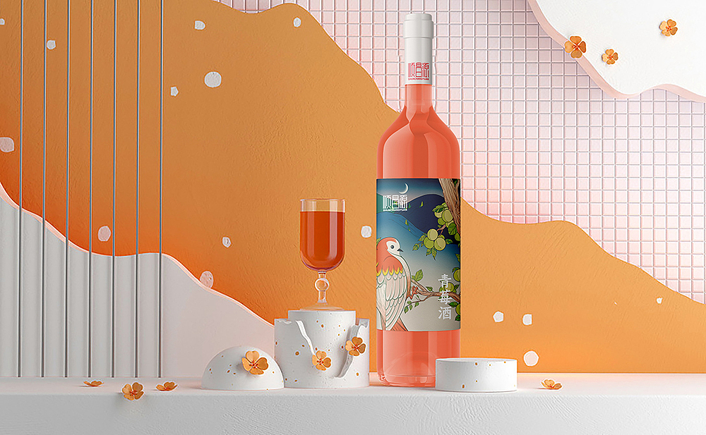 果酒-插画包装设计