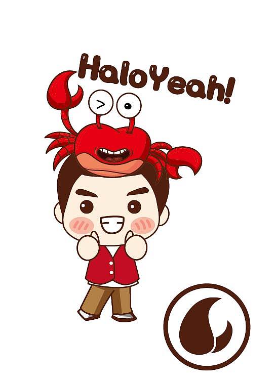 海鲜餐厅公仔卡通形象