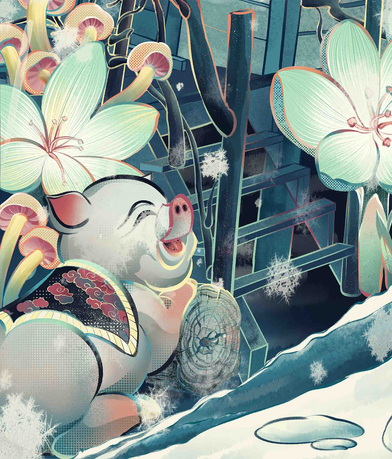 中南置地｜二十四节气（冬季）（图ZMjg1OTI0NzI4） - 商业插画 - 站酷设计师插画师远妄原创素材 - 站酷ZCOOL