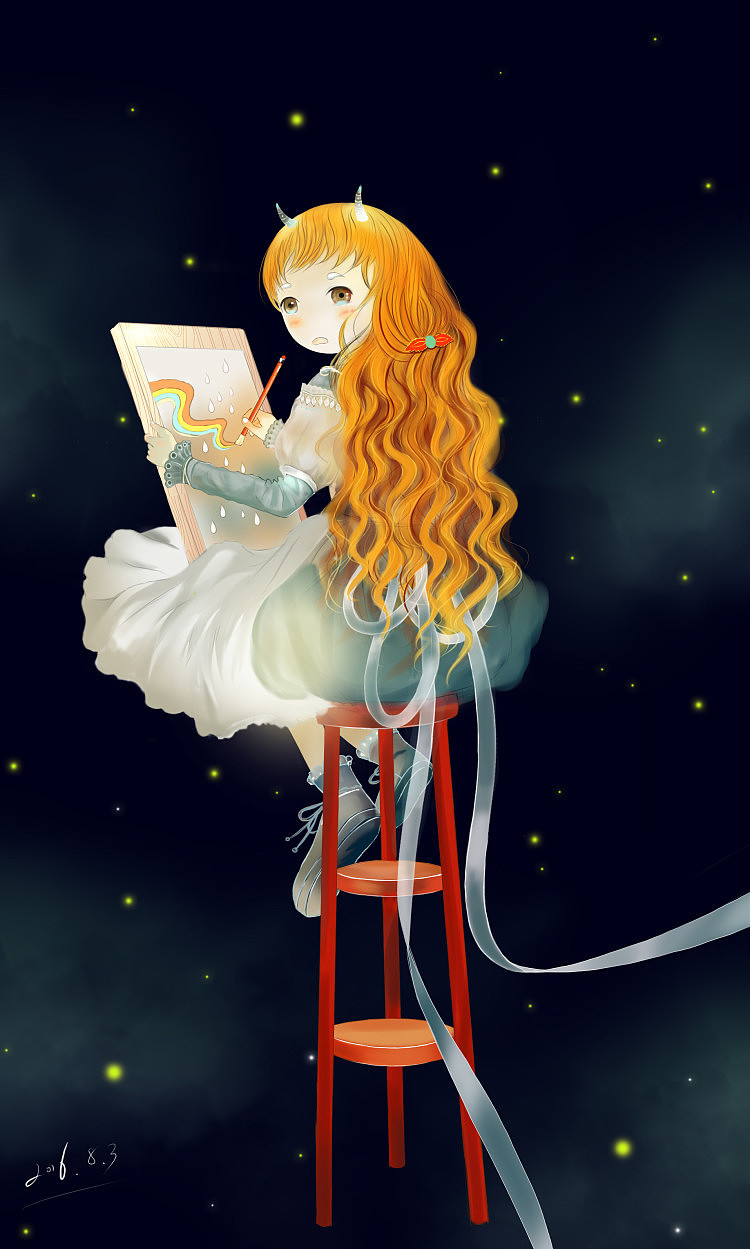 8月3日   挑了一个难度很高的图画,技术不佳,实在画不出那种感觉,所以