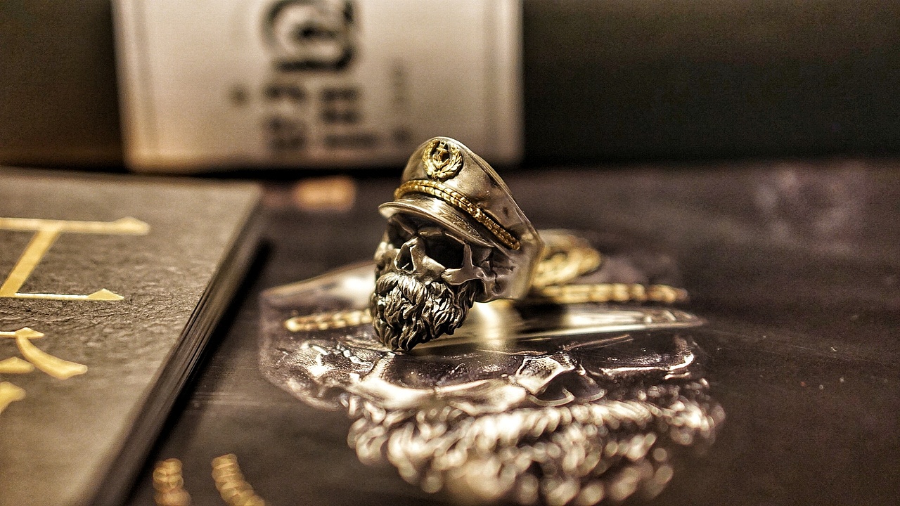 VULCAN•伏尔甘【骷髅船长】s925银+22K金 戒指