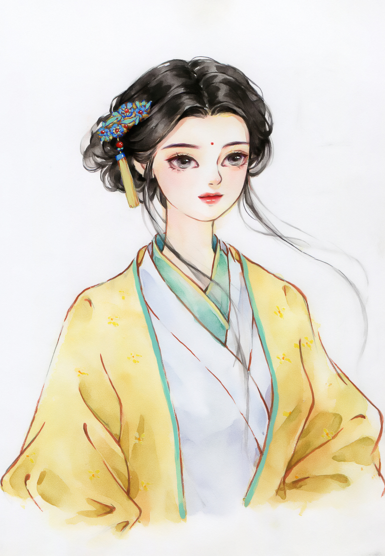 我的古风水彩小作|纯艺术|绘画|dear竹芷 - 原创作品 - 站酷 (zcool)